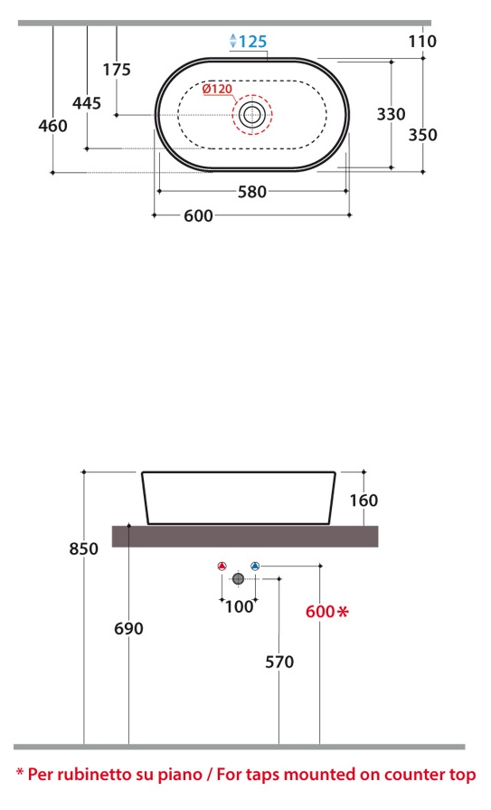   60x35 Globo Forty3 FO061.BI 