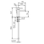 Palazzani Digit 3 смеситель для раковины, золото- фото2