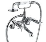 Смеситель для ванны Burlington Guild с ручным душем, настенный- фото