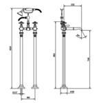 Palazzani Adams Color смеситель для отдельностоящей ванны бронза- фото2