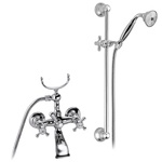 Palazzani Adams смеситель для ванны с душевым гарнитуром хром- фото