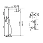 Palazzani Душевая система Qube+Mimo, хром- фото2