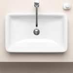 GSI Sand Накладная раковина без перелива 60х38х14см, цвет белый- фото2