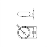 BETTECraft Раковина-чаша на столешницу круглая , 35х35х12 cм, без отв. под смеситель и перелива, цвет белый- фото4