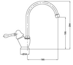 Смеситель кухонный Bugnatese Maya 8999- фото2