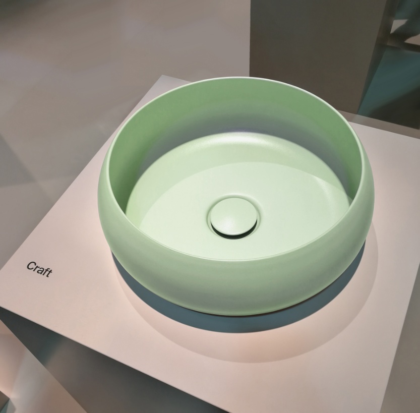 BETTECraft Раковина-чаша на столешницу круглая , 45х45х12 cм, без отв. под смеситель и перелива, цвет вечно зеленый 115