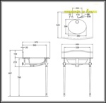 Мраморная столешница Burlington Sarah G1 2TH Sarah + T49A CHR с подстольем цвета хром- фото2