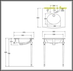Мраморная столешница Burlington Sophia G1 2TH Sophia + T49A CHR с подстольем цвета хром- фото2