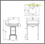 Гранитная столешница Burlington Margavine с белым подстольем- фото2