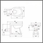 Унитаз Burlington пристенный black- фото2