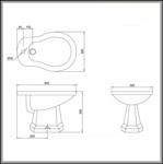 Биде BURLINGTON P4 напольное (Англия)- фото2