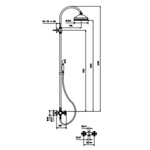 Palazzani Adams душевая система со смесителем хром- фото2