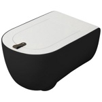 Artceram THE ONE Унитаз подвесной безободковый , 52х35, с креплениями, цвет черный матовый- фото