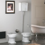 Унитаз Althea Ceramica Сlassic Royal 27003 с верхним бачком в комплекте,хром- фото3