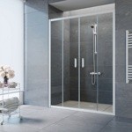 Душевое ограждение в проем Vegas Z2P 150 белый профиль/прозрачное стекло- фото