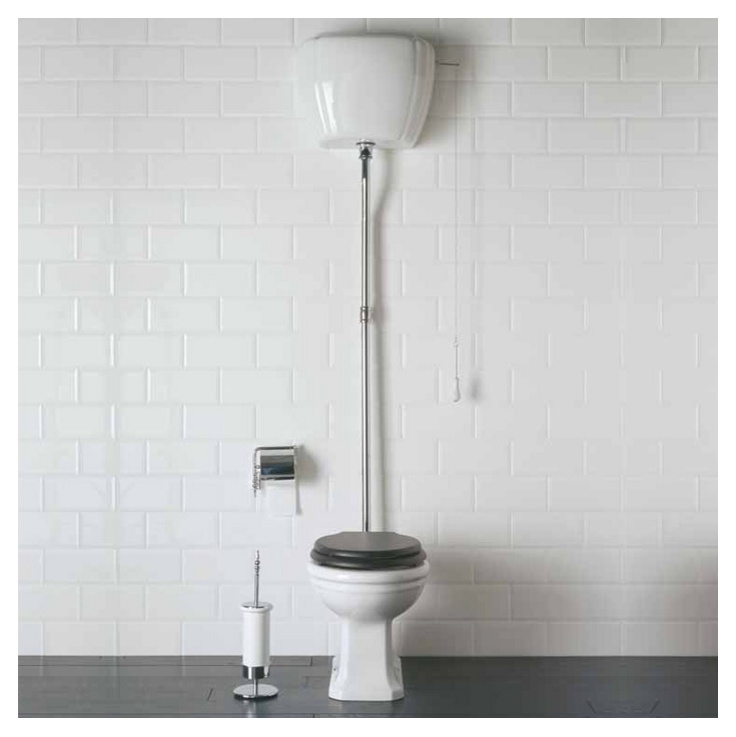 Унитаз напольный с высоким бачком 56x37 Globo Paestum PA010.BI