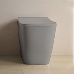 Artceram A16 Унитаз безободковый, напольный приставной слив универсальный 36х52 см, с креплениями, цвет белый матовый- фото