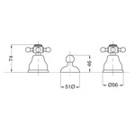 Смеситель для биде Bugnatese Revival 422- фото2