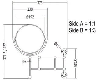 Зеркало на шарнирном кронштейне Devon&Devon First Class, цвет: хром- фото2