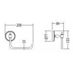 Devon DOROTHY держатель туалетного рулона настенный, держатель цвет: золото светлое/белый- фото2