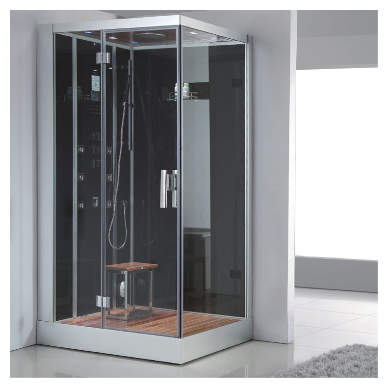 Гидромассажная кабина EAGO DZ959 F8 1200x900x2265мм левая ЧЕРНОЕ СТЕКЛО- фото