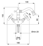 Смеситель для биде Bugnatese Princeton 844- фото2