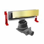 Пристенный душевой трап Pestan Confluo Wall Drain Gold- фото2