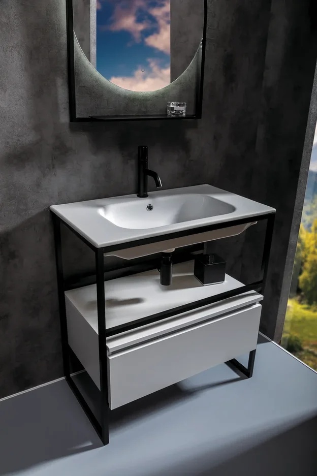Мебель для ванной комнаты Armadi Art Loft 80 см white
