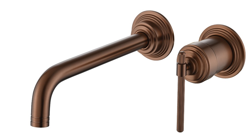 Смеситель для умывальника из стены Boheme ETERNA BRUSHED BRONZE 175-BRB- фото