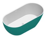 Ванна из камня Radostone Roberta Stone Surface 1655 х 795 х 560 мм зелёно-белая матовая- фото