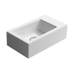 GSI Kube Раковина без перелива 40x23 h 11,5см без отв.под смес. цвет белый- фото