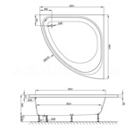 Bette Arco Ванна угловая с шумоизоляцией 140х140х45 см, цвет: белый- фото3