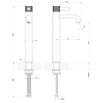 Gessi Inciso- Смеситель для раковины, однорычажный, без донного клапана. цвет: black XL- фото2
