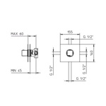 Palazzani Встроенный центральный термостатический смеситель в комплекте хром- фото2