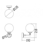 Devon&Devon Chelsea Светильник настенный 13.5*19.2*h21.8cм, фурнитура: светлое золото- фото2