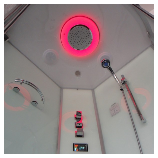 Гидромассажная кабина EAGO DZ955 F8 1200x900x2300 мм левая ЧЕРНОЕ СТЕКЛО- фото2