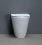 AZZURRA FORMA Унитаз приставной безободковый 54х37х43см слив универсальный, с креплением, цвет белый- фото2