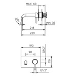 Palazzani Digit\Idrotech встроенный смеситель для раковины, хром- фото2