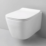 Artceram A16 Унитаз подвесной безободковый 36х52 см, с креплениями, цвет белый матовый- фото