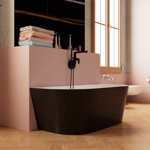 Ванна Frank F6163 White/Black пристенная- фото4