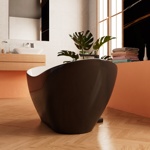 Ванна Frank F6107 White/Black отдельностоящая.- фото3