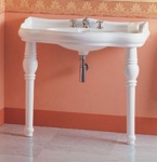 Раковина консоль Kerasan Retro 100см с керамическими ножками- фото