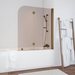 Шторка для ванны Vegas Glass E2V бронзовый профиль- фото4