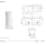 Bette Luna Ванна прямоугольная с шумоизоляцией 170х75х45 см, с покрытием Glaze Plus, (область ног слева) цвет: белый- фото2