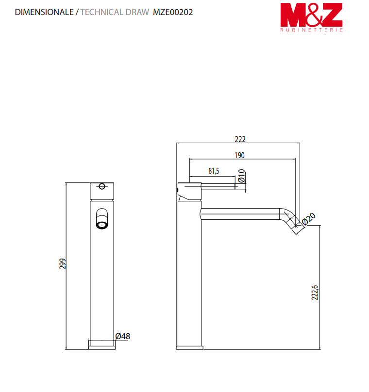 Смеситель для раковины M&Z MZ-Expo MZE00202