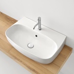 Kerasan Nolita Раковина подвесная/накладная 70х45 см, с 1 отв под смеситель, цвет белый матовый- фото