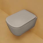 Kerasan Tribeca Унитаз подвесной 55см БЕЗОБОДКОВЫЙ, c креплением WB9N, цвет: Nocciola- фото