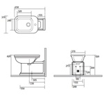 Биде приставное Kerasan Waldorf 65см- фото2