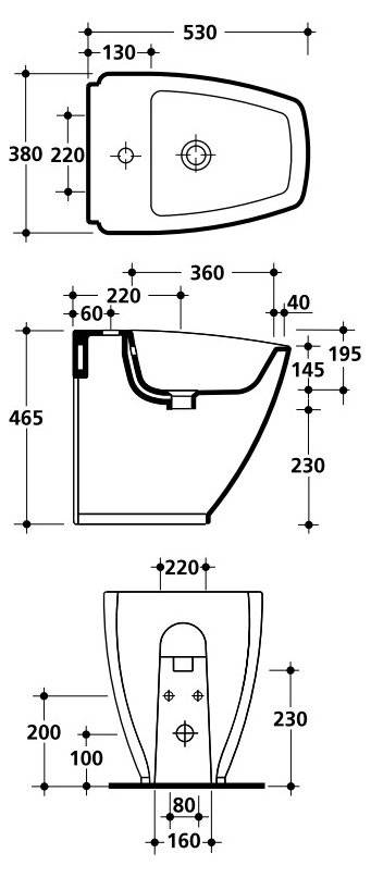 Напольное биде Kerasan SPA 3320 