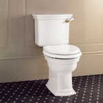 Devon&Devon Westminster Унитаз моноблок 64x36,5 cм, горизонтальный выпуск, с бачком, фурнитура бронза- фото